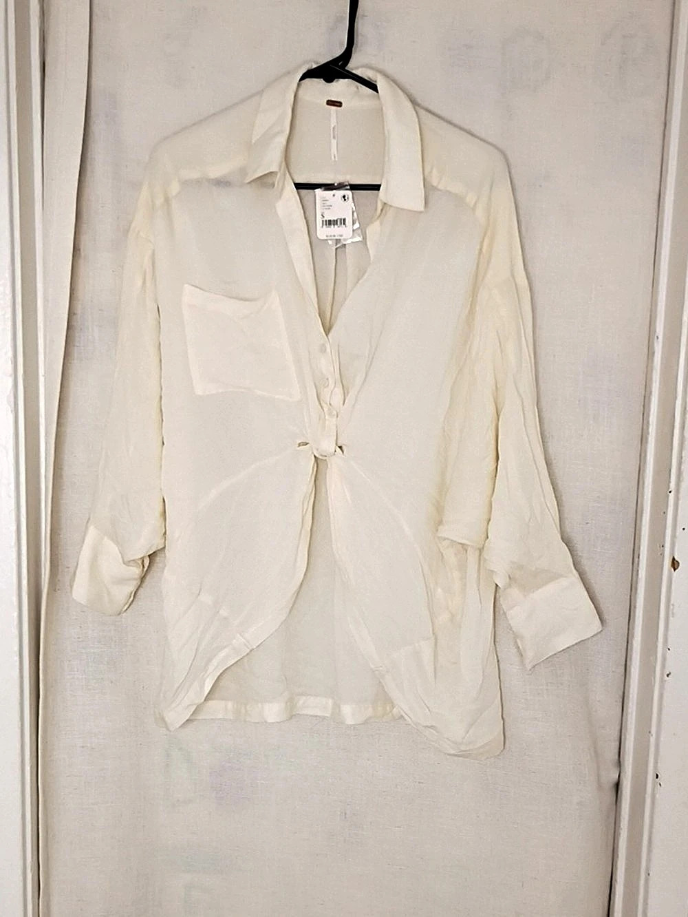 Johnny Was C8111 White Blouse Size Small NWT